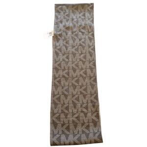 NWT Michael Kors Grey Two Toned MK Patterned Scarf